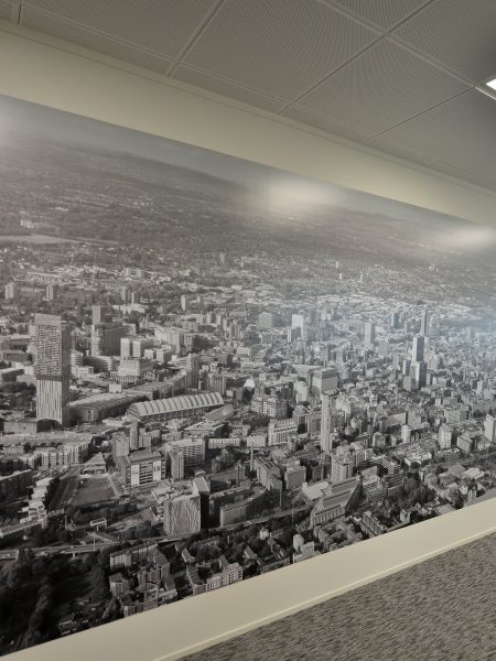 Map wall graphic Manchester